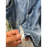 Lane Bryant Denim Shorts Embroidered Sequence Pockets SZ 22