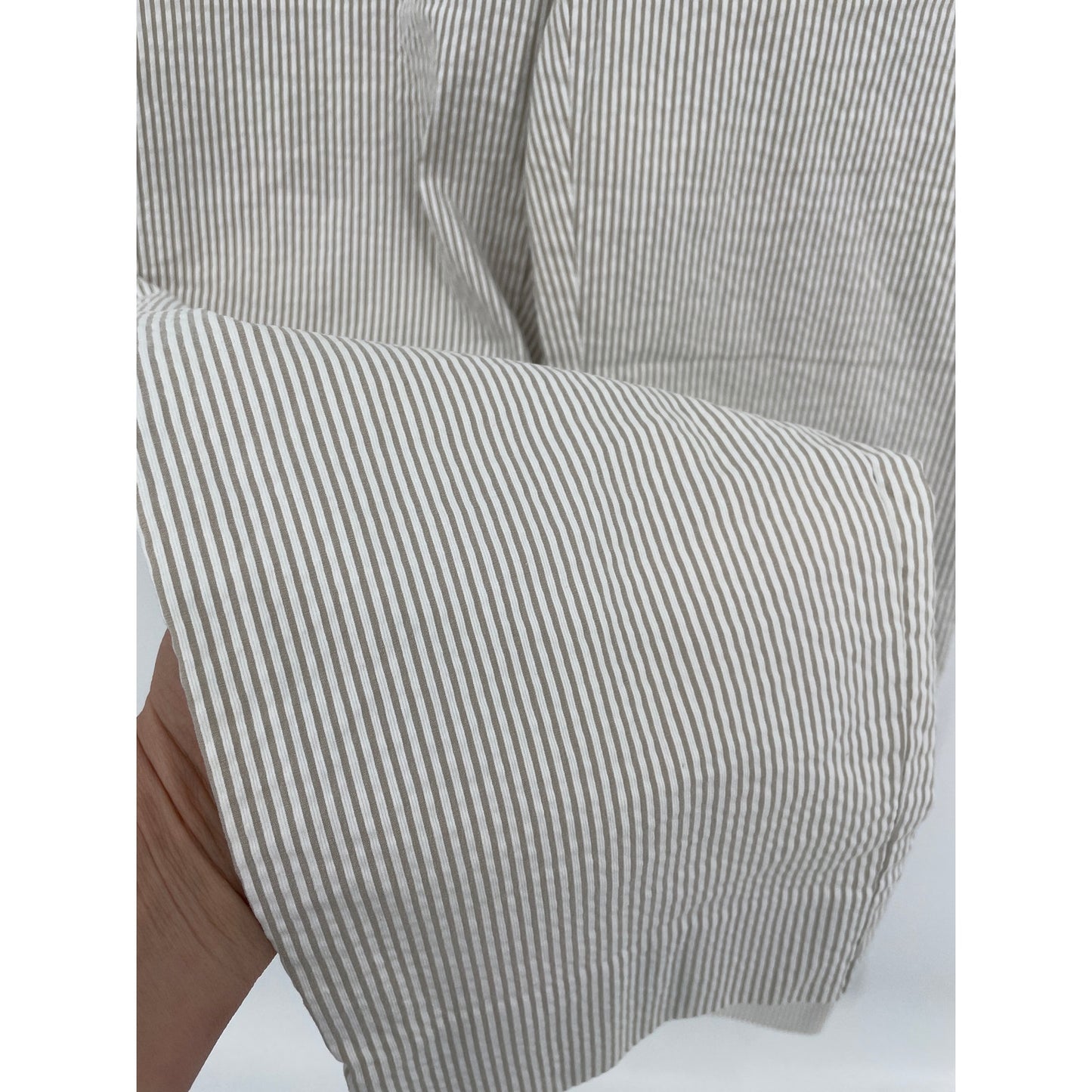 Hilary Radley Womans White Tan Stripe Ankle Pull On Pants Med