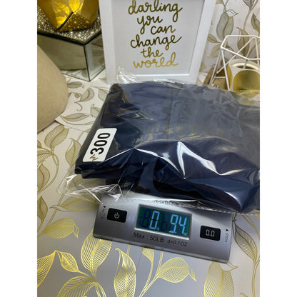 Lunya %100 Silk Pajama Navy Blue 2 Piece Set Top and Bottom XS