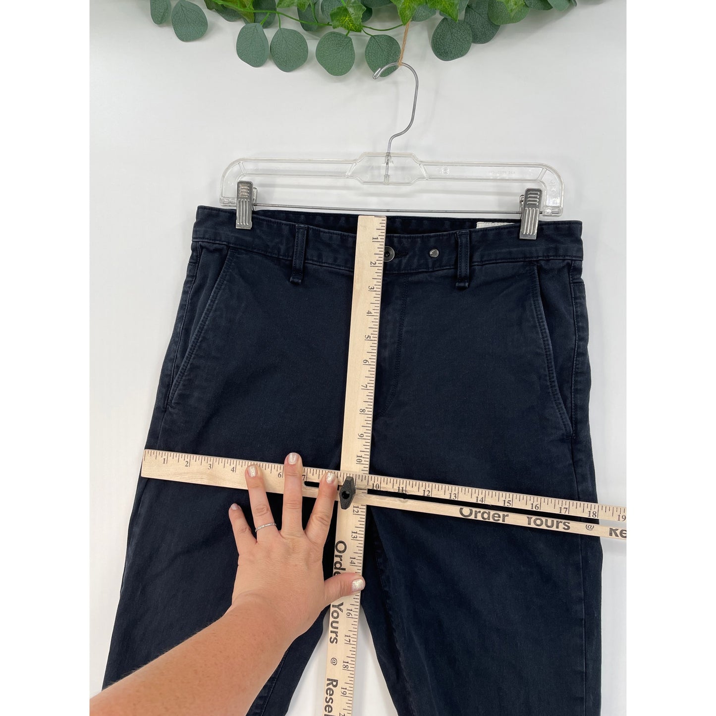 ran & bone Mens Fit Straight Twill Cotton Chino Navy Blue Pant Size 31