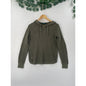 Lauren Ralph Lauren LRL Olive Green Waffle Knit Hoodie Pullover Hoodie Sweater Medium