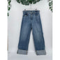 Old Navy Woman Retro Y2K Style Extra High Rise Wide Leg Cuffed Drapey Denim Size 10