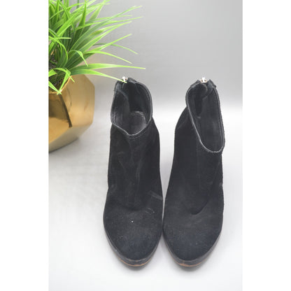 Black Leather Dolce Vita Ankle Boots Size 6.5