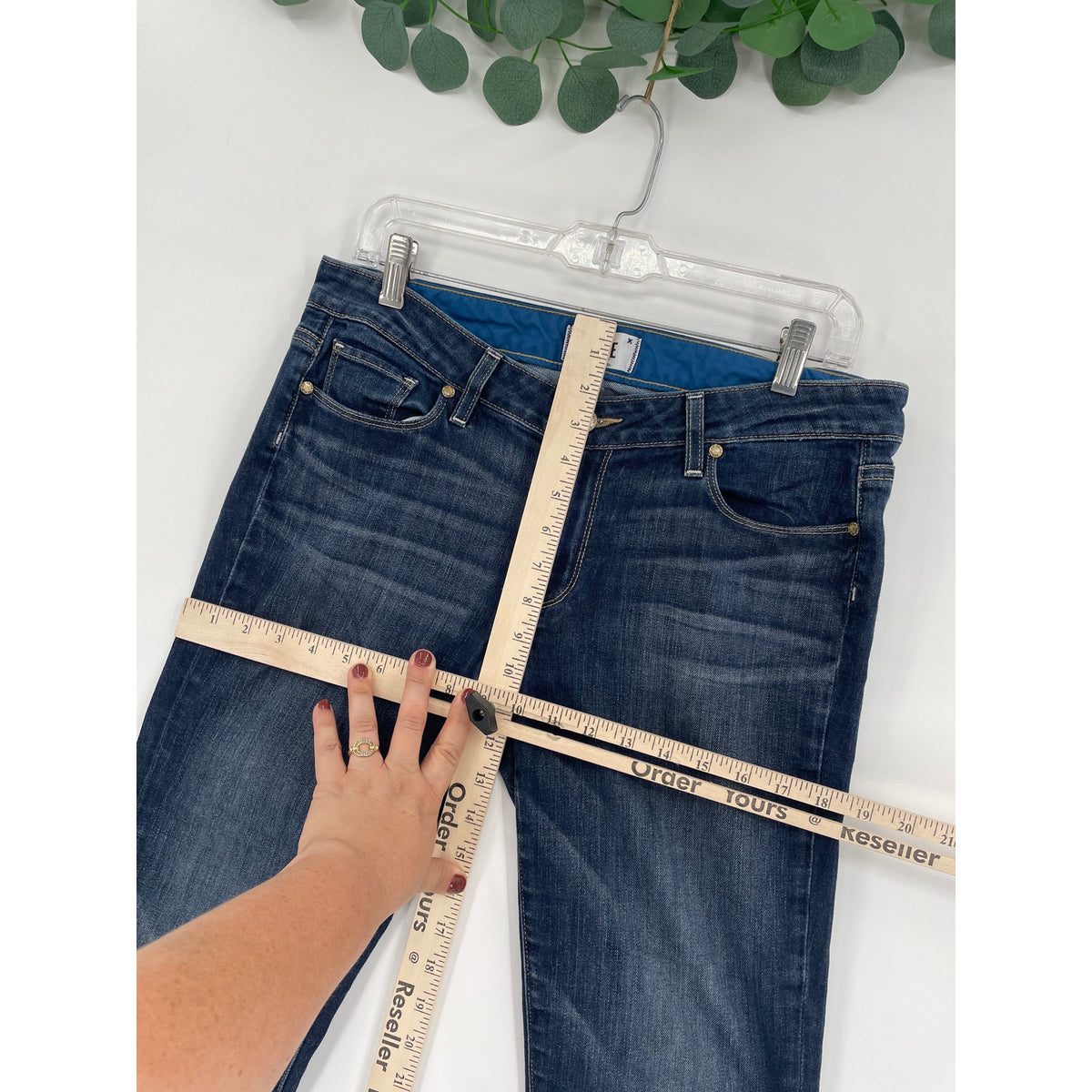 Paige Dark Denim Mid Rise Jimmy Jimmy Skinny Jeans Size 28