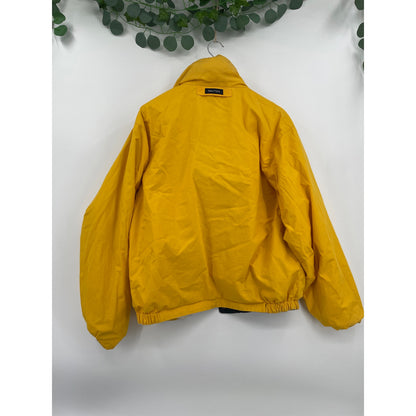 Vtg Nautica  NS-83 Yellow and Blue Reversible Hooded Cotton Jacket Medium