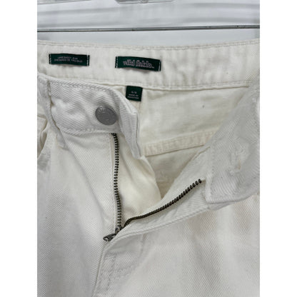 Wild Fable Off White Low Rise Baggy Wide Leg Zipper Denim Jeans Size 4/R