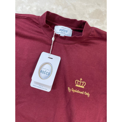 Our Lady Of Rocco “by appointment only”NWT  Cotton Solid Burgundy T-shirt S