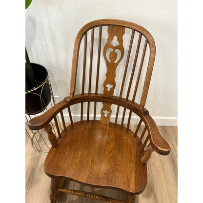 Vintage Hand Made Solid Wood Nursery Sitting Room Rocking Chair