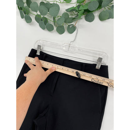 Ann Taylor Petite Classic Black Zipper Trouser Pants with Belt Loops Size 2