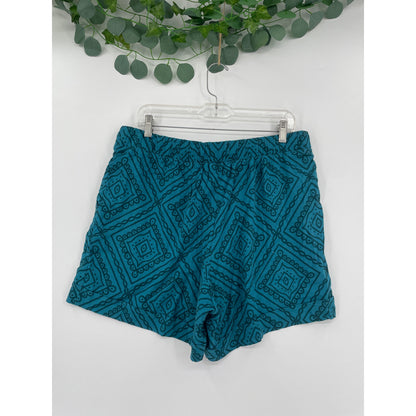 LulaRoe NWT Womans Teal Jessica Shorts Stretch Waist Large