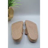 Comfortfusse Tan Leather Woman’s Flat Birkenstock Style Sandals Size 8