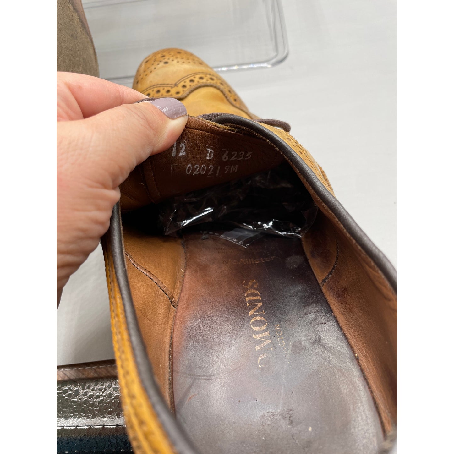 Allen Edmonds "McAllister" Brown Wingtip Oxford Mens Dress Shoes 12D