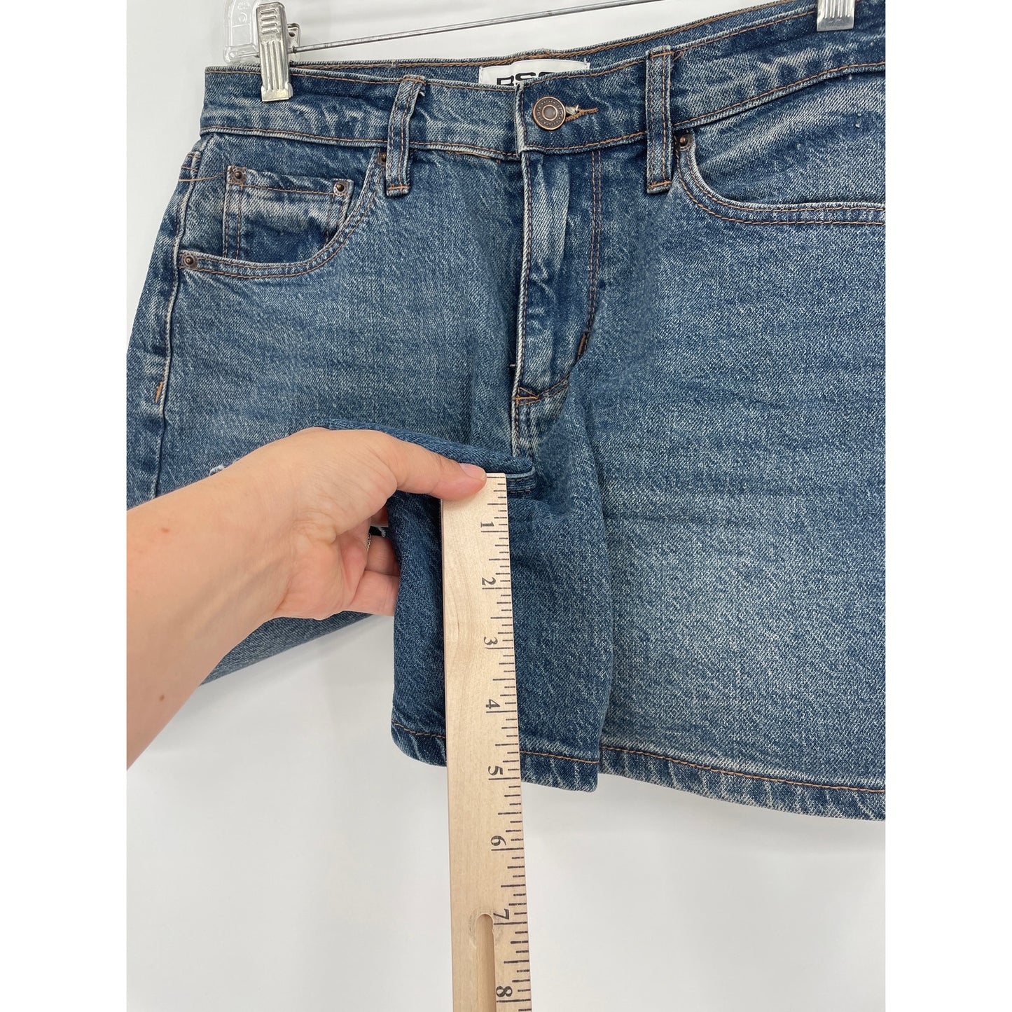 RSG Mid Short Blue Denim Jean Shorts Size 25