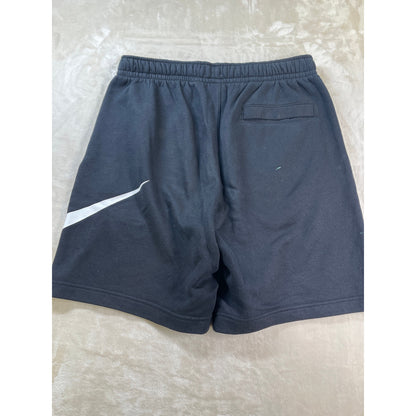 Nike Black Mens Fleece Sweat Pant Short Large White Swish S