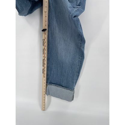 Old Navy Woman Retro Y2K Style Extra High Rise Wide Leg Cuffed Drapey Denim Size 10