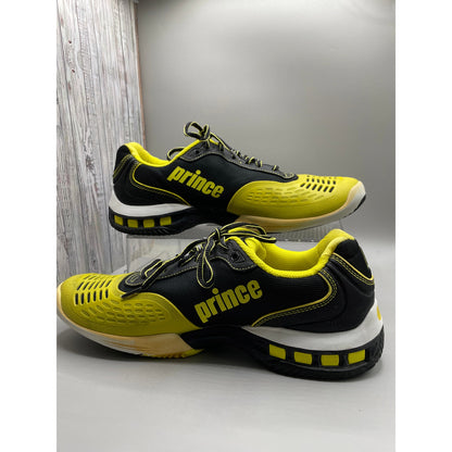 Prince Rebel 2 Black & Yellow Tennis Lace Up Mens Sneakers 11.5