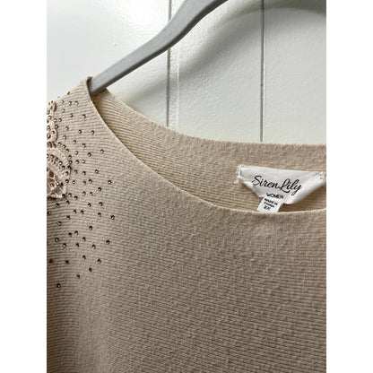 Plus Size Cardigan Woman Embellished Long Sleeve Siren Lily Sweater