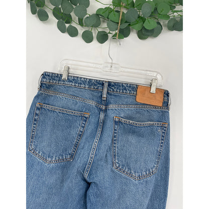Rag and Bone Rosa Mid Rise Boyfriend Medium Wash Ankle Chic Button Fly Denim Jeans 30