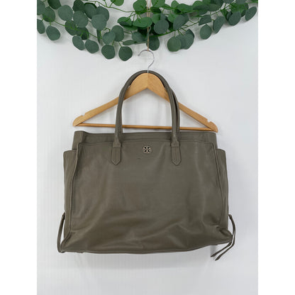 Tory Burch Taupe Tote Bag Side Zipper Pockets & Original Duster Bag *disclaimer