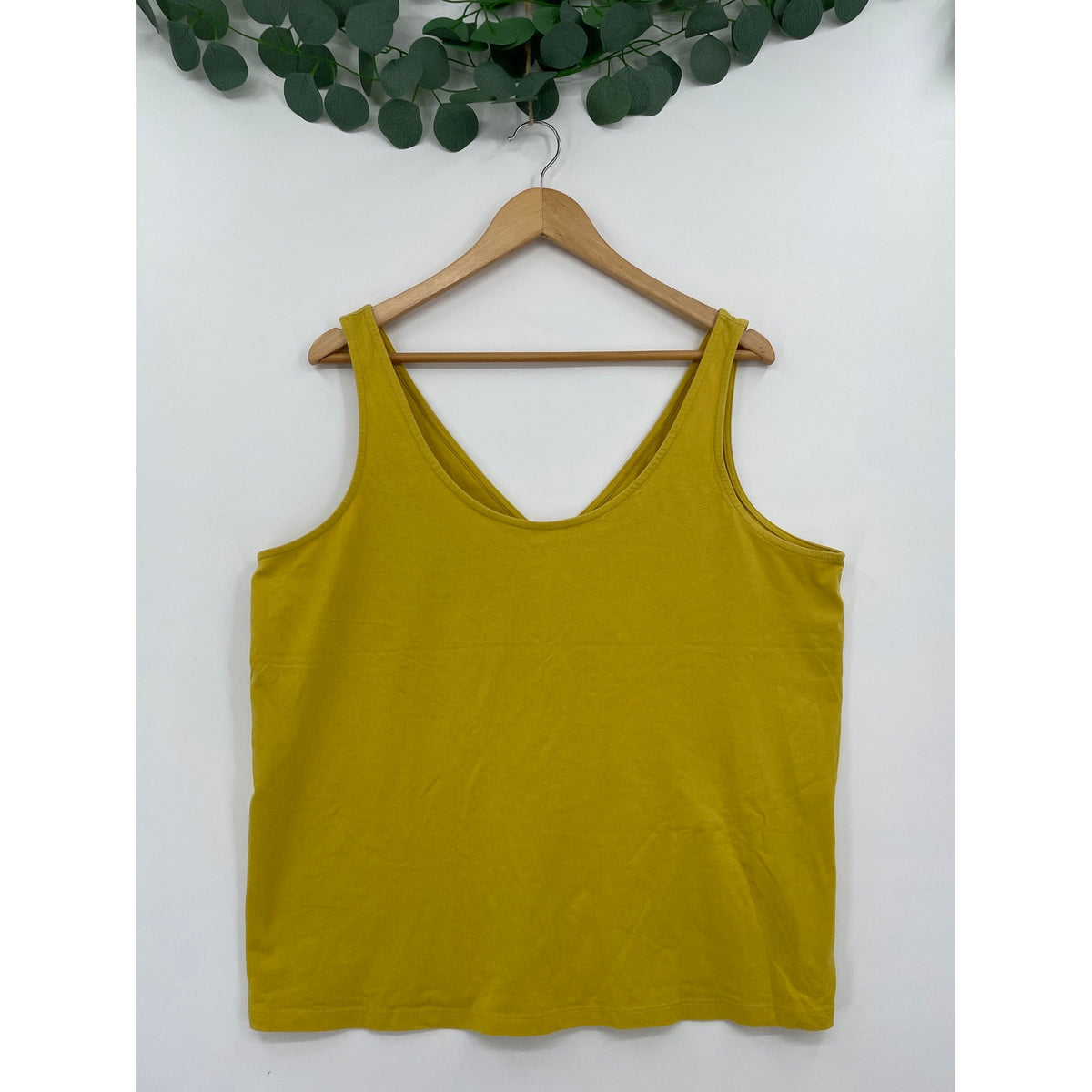 Boden Mustard Yellow Chartreuse Cami Tank Top Size 16