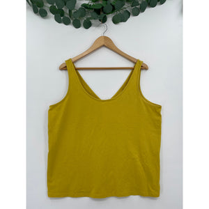 Boden Mustard Yellow Chartreuse Cami Tank Top Size 16