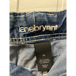 Lane Bryant Denim Shorts Embroidered Sequence Pockets SZ 22