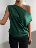 Woman's Style Collection Ruched Single Shoulder Blouse