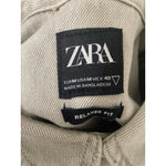 Mens Zara Denim Gray Button Up Shirt Jacket Size M
