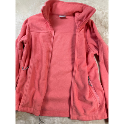 Columbia Woman’s Coral Full-zip Light Weight Warm Fleece Sweater M