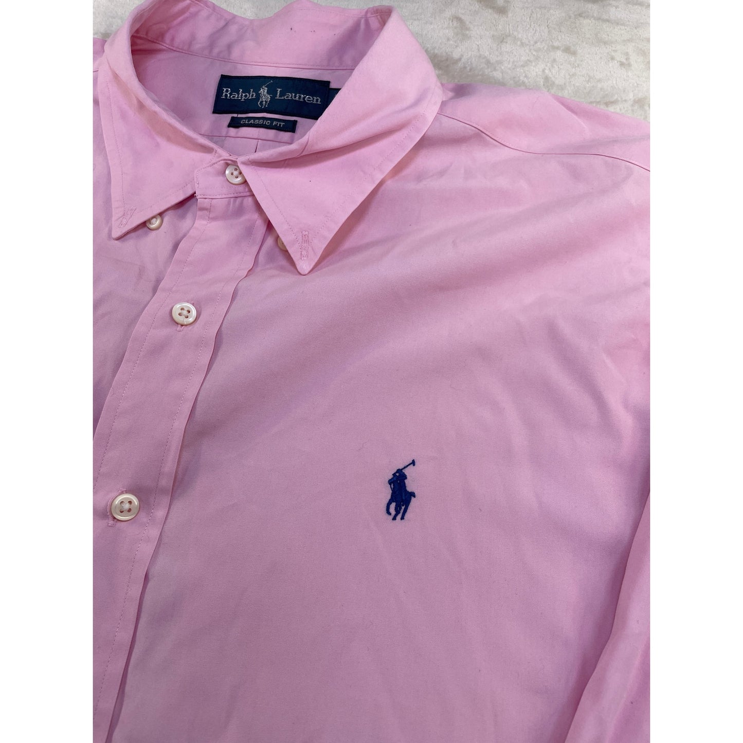 Ralph Lauren Classic Fit Pink Men’s Long Sleeve Button Up Shirt XXL