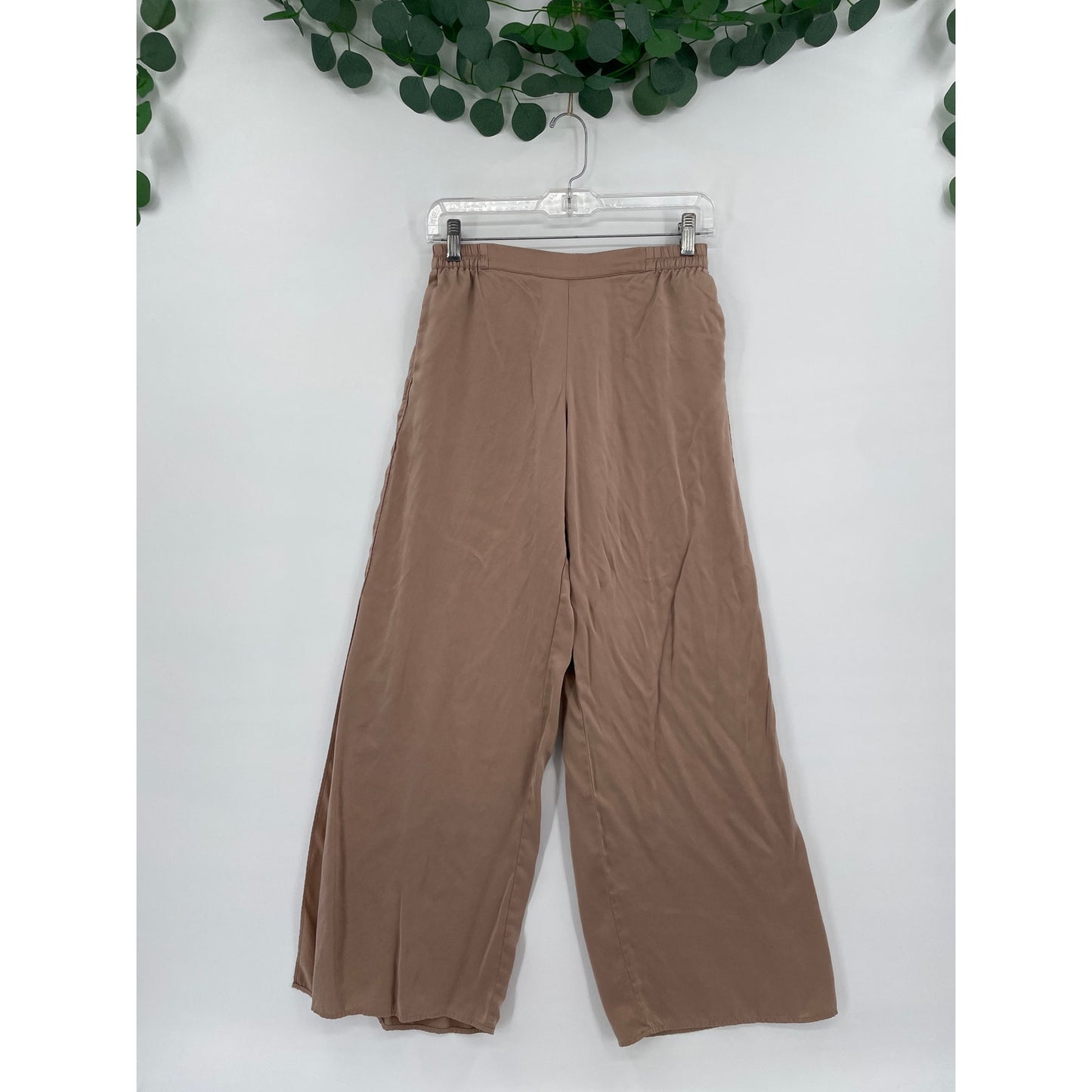 Lunya %100 Silk Pajama Neutral Nude 2 Piece Set Top and Bottom XS