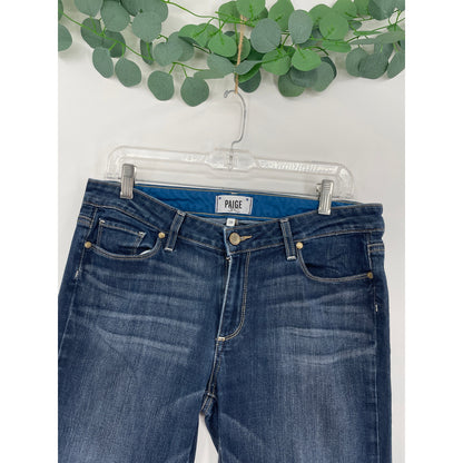 Paige Dark Denim Mid Rise Jimmy Jimmy Skinny Jeans Size 28