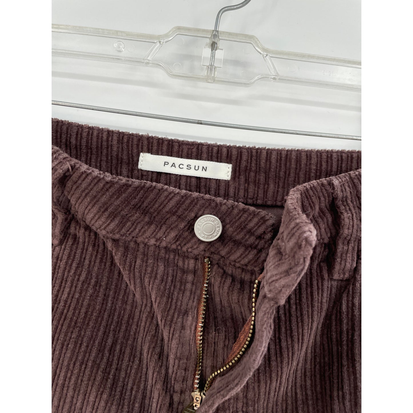 Pacsun Brown Corduroy 90's Boyfriend Carpenter Straight Wide Pants Size 25