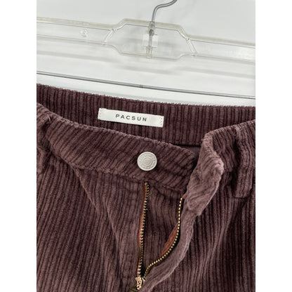 Pacsun Brown Corduroy 90's Boyfriend Carpenter Straight Wide Pants Size 25