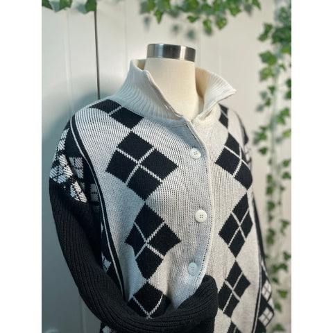 Mens Vintage Partners by Mervyns Button Up Sweater SZ 20W