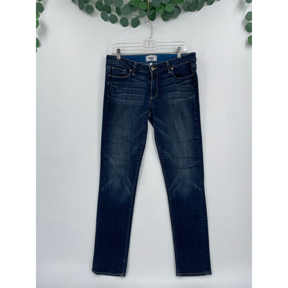 Paige Dark Denim Mid Rise Jimmy Jimmy Skinny Jeans Size 28
