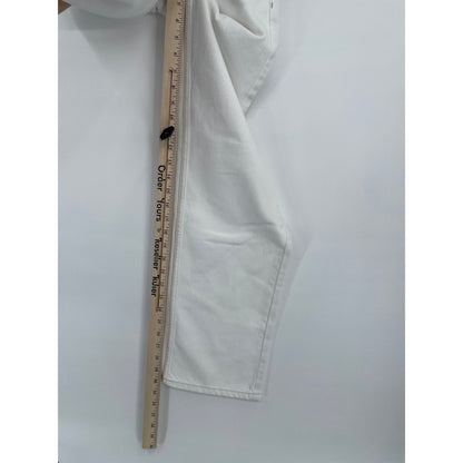 &Denim H&M NWT White Low Waist Baggy Wide Leg Womans Jeans Size 2