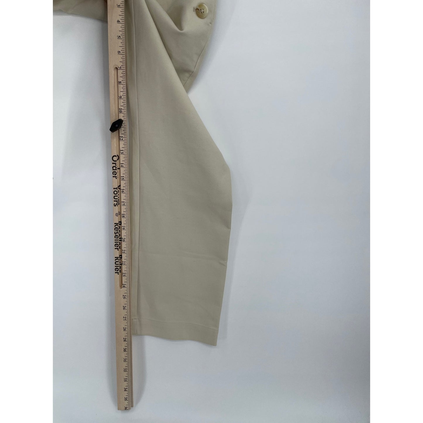 NWT Ann Taylor Cream High Rise Wide Leg Petite Trousers Gold Pocket Buttons 2P