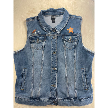 Disney Pixar Toy Story Woody Denim Button Her Universe Vest 2XL