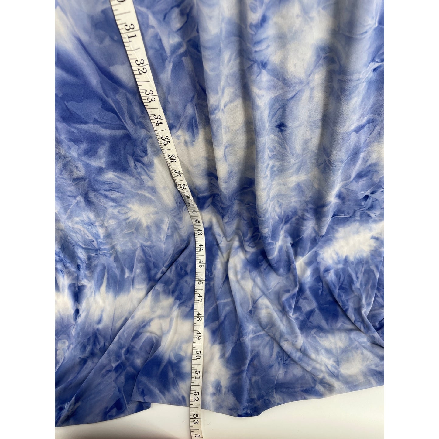 Micheal Kors Blue White Tie Dye Maxi V-Neck Dress