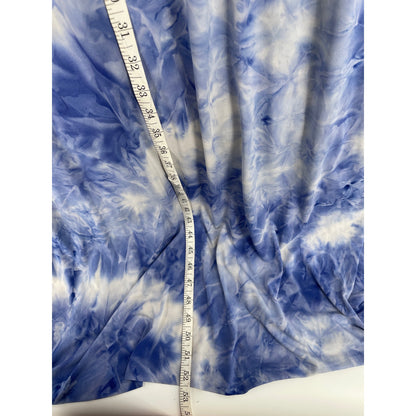Micheal Kors Blue White Tie Dye Maxi V-Neck Dress