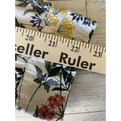 St Johns Bay Womans Long Sleeve Floral Button Up Size 3XL