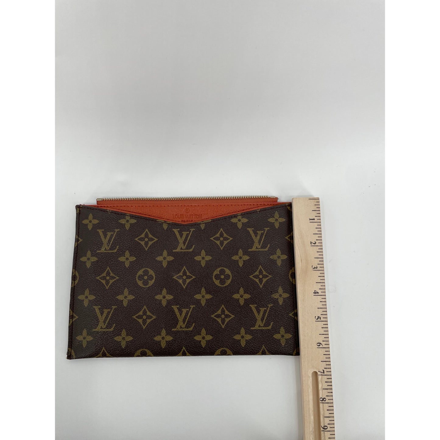 Louis Vuitton Monogram Brown & Orange Daily Pouch *missing zipper