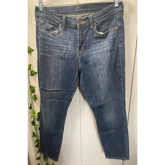 Lucky Brand Medium Wash Woman Sofia Skimmer Denim Jeans SZ10