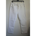 White AGOLDE Los Angeles Riley High Rise Straight Leg Crop Jeans Size 30