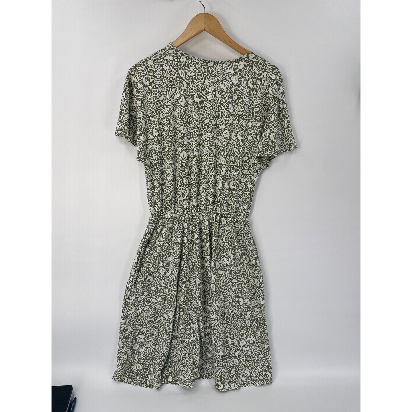 Boden Green Floral Paisley Jersey Dress Womans US 10R
