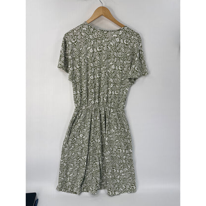 Boden Green Floral Paisley Jersey Dress Womans US 10R