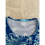 J. MCLAUGHLIN  XSMALL SIGNATURE BLOUSE 3/4 SLEEVE BLUE BOTANNICA
