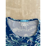 J. MCLAUGHLIN  XSMALL SIGNATURE BLOUSE 3/4 SLEEVE BLUE BOTANNICA