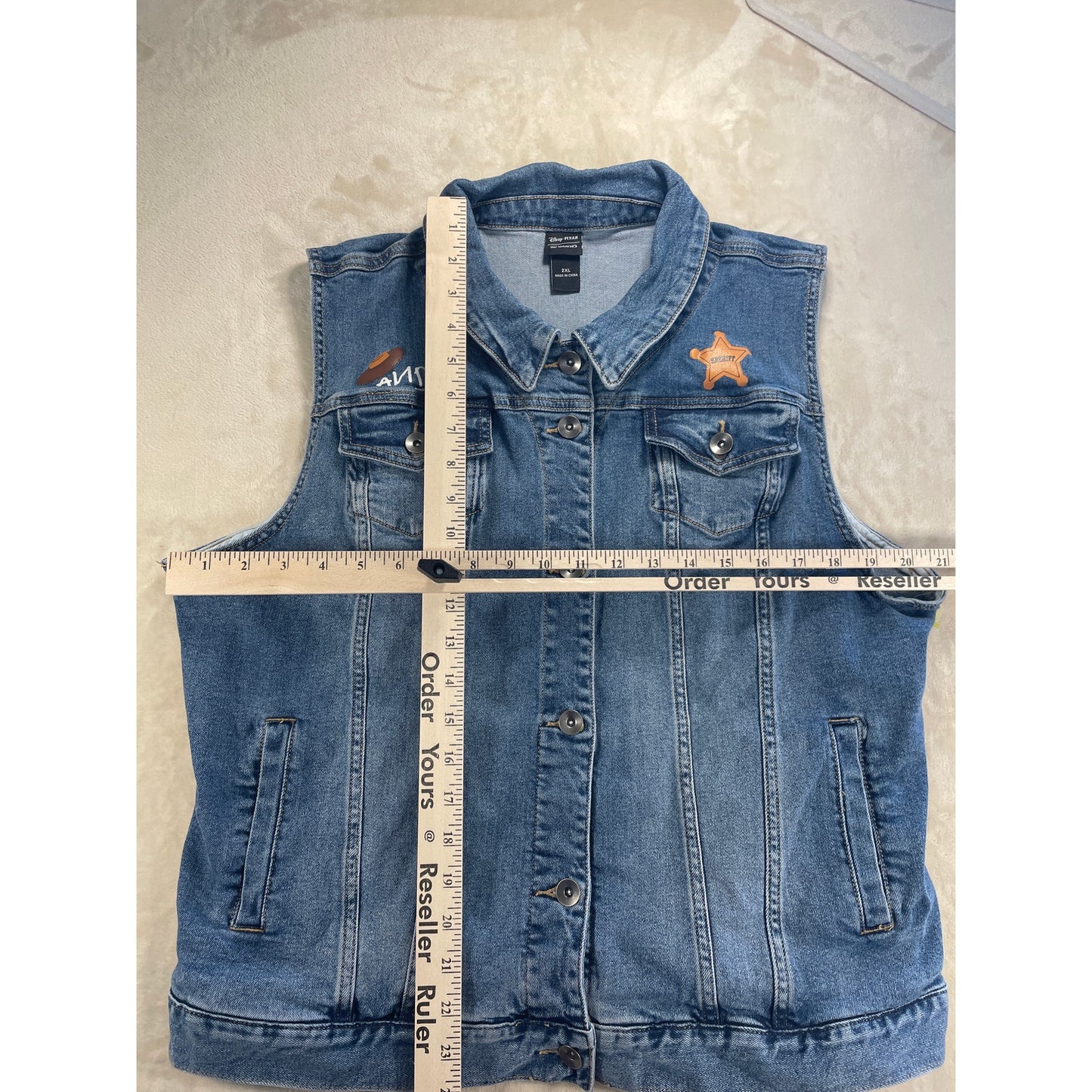 Disney Pixar Toy Story Woody Denim Button Her Universe Vest 2XL